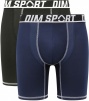 Набор мужских трусов-боксеров DIM Sport (2 шт) (Черный/Синий) фото превью 1
