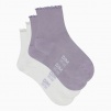 Набор женских носков DIM Modal (2 пары) (Белый/Лаванда) фото превью 2