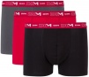Набор мужских трусов-боксеров DIM Cotton Stretch (3шт) (Серый/Красный/Черный) фото превью 1