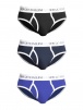 Набор мужских трусов-слипов SERGIO DALLINI (Темно-синий/Синий/Черный) фото превью 1