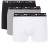 Набор мужских трусов-боксеров DIM Cotton Stretch (3шт) (Белый/Серый/Черный) фото превью 1