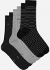 Набор мужских носков DIM Cotton Style (3 пары) (Черный/Антрацит/Серый) фото превью 2