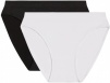 Набор женских трусов-слипов DIM Les Pockets (2 шт) (Черный/Белый) фото превью 1