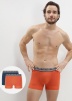 Набор мужских трусов-боксеров DIM 3D Stay and Fit (2шт) (Оранжевый/Синий) фото превью 2