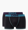 Набор мужских трусов-боксеров DIM Mix and Colours (2шт) (Черный-Зеленый/Черный-Фиолетовый) фото превью 1