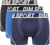 Набор мужских трусов-боксеров DIM Sport (3шт) (Черный/Т.Синий/Синий) фото превью 1