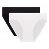 Набор женских трусов-слипов DIM Les Pockets (2 шт) (Черный/Белый) фото превью 1