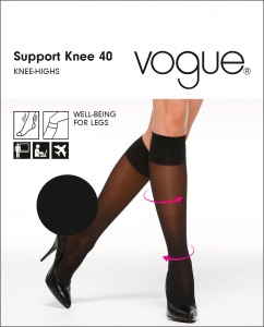 Женские гольфы VOGUE Support 40 knee highs (Black)