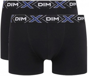 Набор мужских трусов-боксеров DIM X-Temp (2шт) (Черный/Черный)