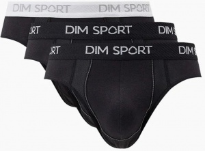 Набор мужских трусов-слипов DIM Sport (3шт) (Черный)