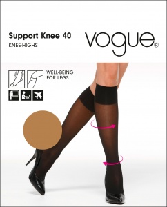 Женские гольфы VOGUE Support 40 knee highs (Suntan)