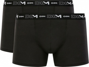 Набор мужских трусов-боксеров DIM Cotton Stretch (2шт) (Черный/Черный)