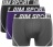 Набор мужских трусов-боксеров DIM Sport (3шт) (Черный/Серый/Фиолетовый)