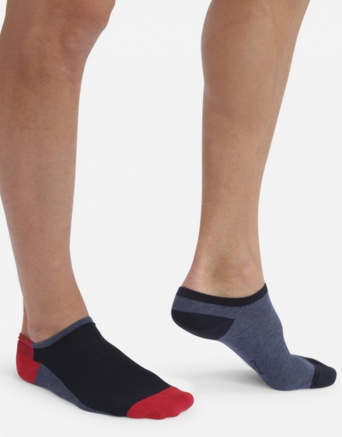 Набор мужских носков DIM Cotton Style (2 пары) (Синий/Деним) фото 1