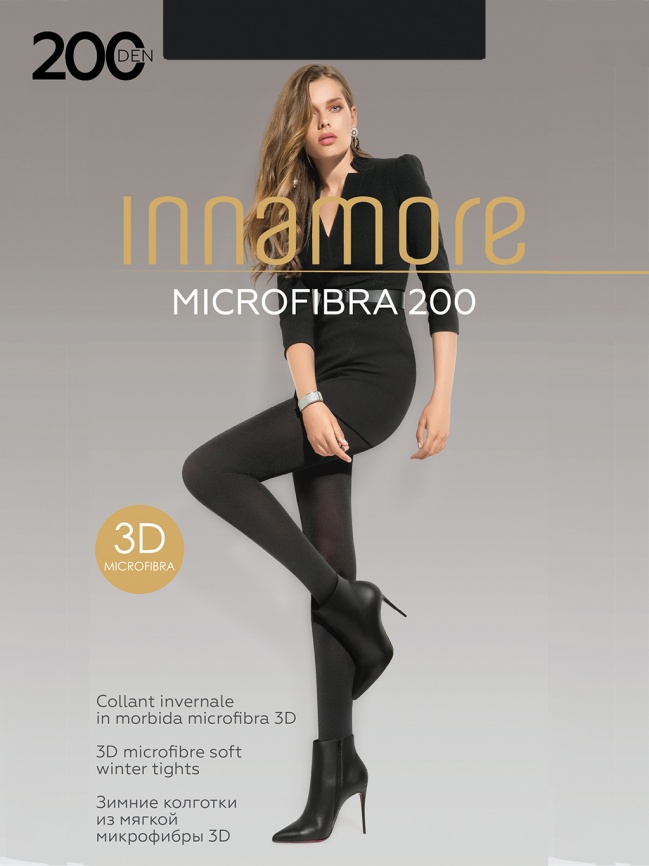 Колготки INNAMORE Microfibra 200 (Nero) фото 1