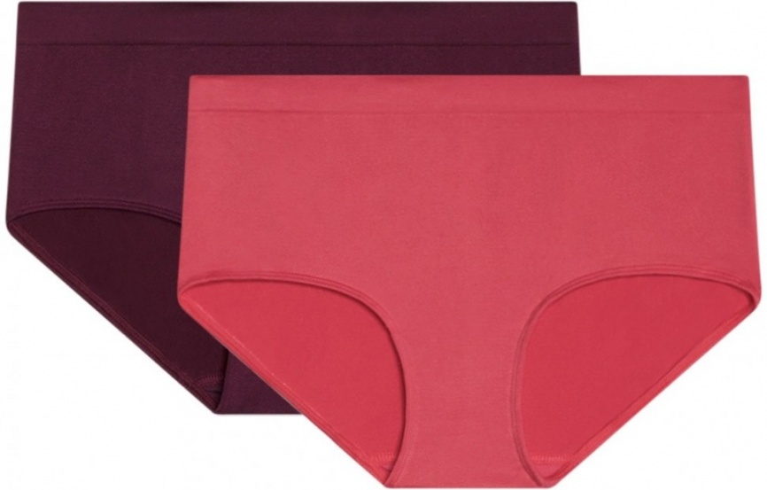 Набор женских трусов-слипов высокие DIM Les Pockets (2шт) (Розовый/Фиолетовый) фото 1