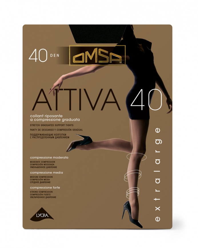 Колготки OMSA Attiva 40 (Caramello) фото 2