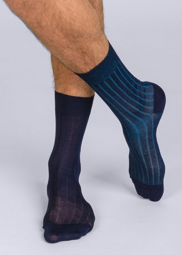 Набор мужских носков DIM Lisle thread (2 пары) (Синий) фото 1