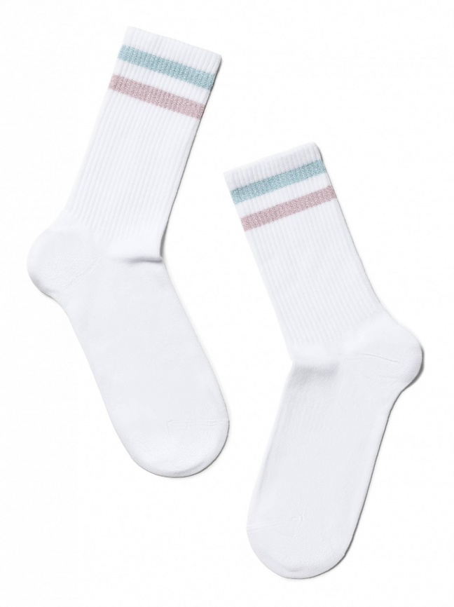 Женские носки CONTE Active (Белый-светло-розовый) фото 2