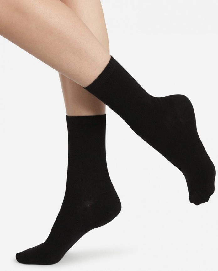 Набор женских носков DIM Pur Cotton (2 пары) (Черный) фото 1