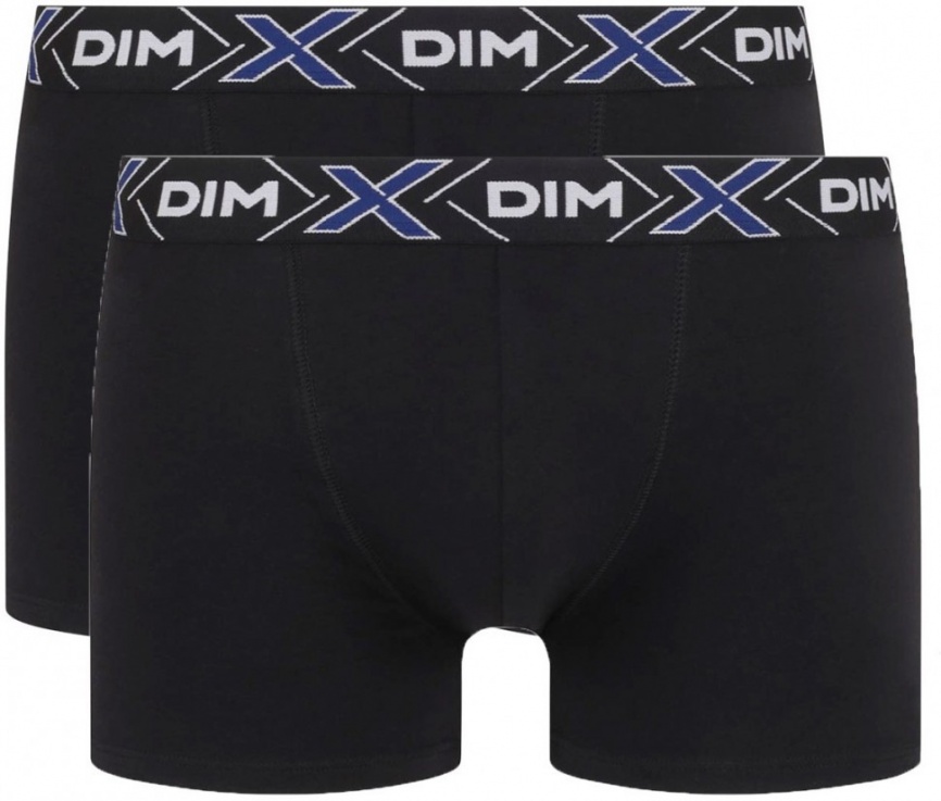 Набор мужских трусов-боксеров DIM X-Temp (2шт) (Черный/Черный) фото 1