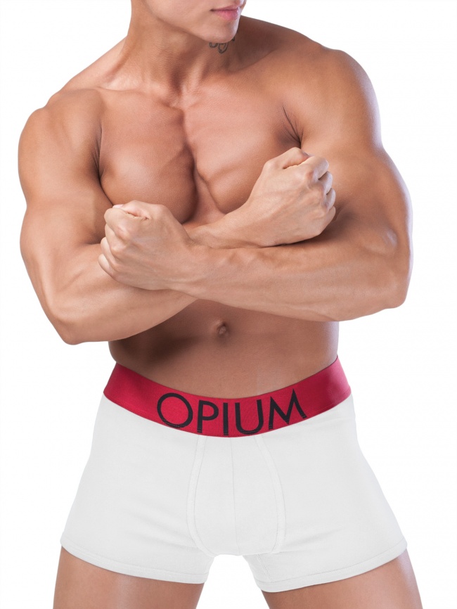 Мужские трусы-боксеры OPIUM R78 (Белый) фото 1