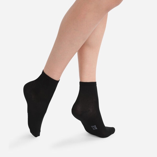 Набор женских носков DIM Mercerized Cotton (2 пары) (Черный) фото 1