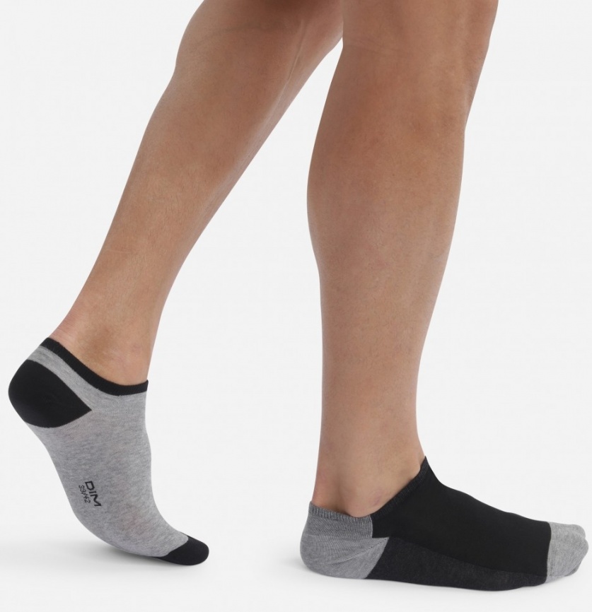 Набор мужских носков DIM Cotton Style (2 пары) (Черный/Светлый Вереск) фото 1