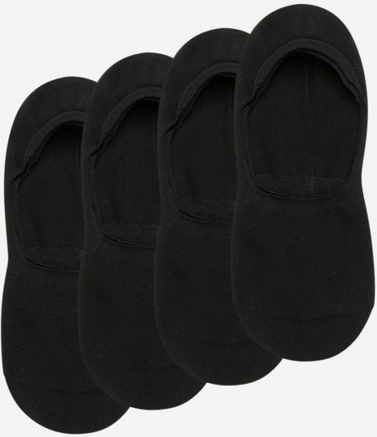 Набор мужских пoдcлeдников DIM Basic Cotton (2 пары) (Черный/Черный) фото 2