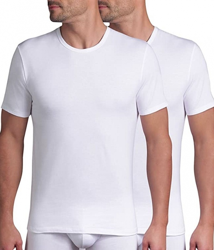 Набор мужских футболок DIM X-Temp (2шт) (Белый/Белый) фото 2