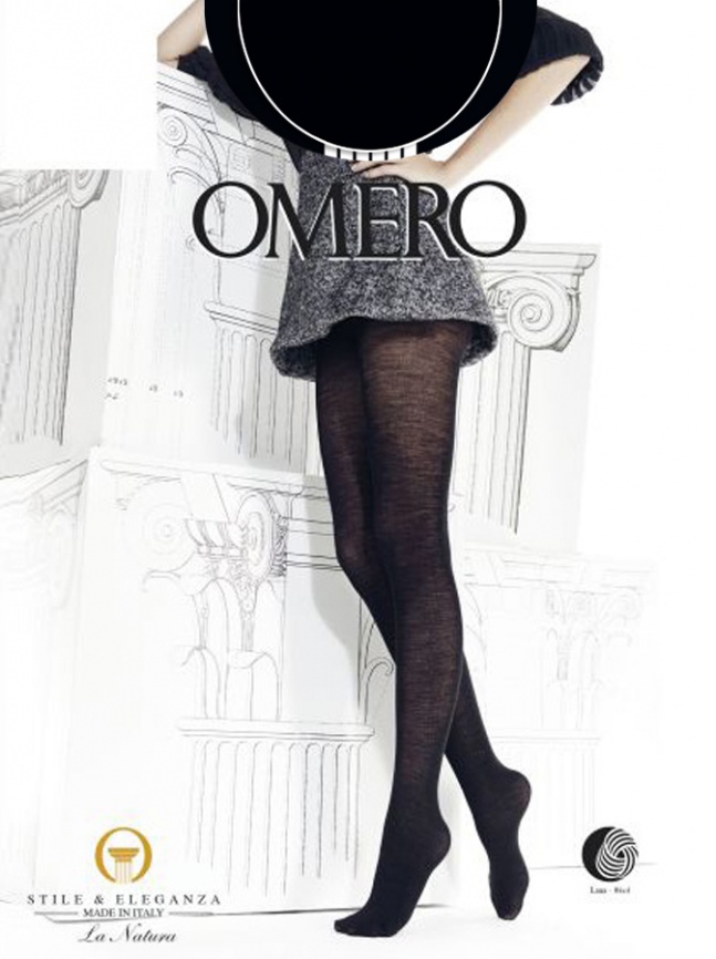 Колготки OMERO Ermete 80 Lana (Nero) фото 1