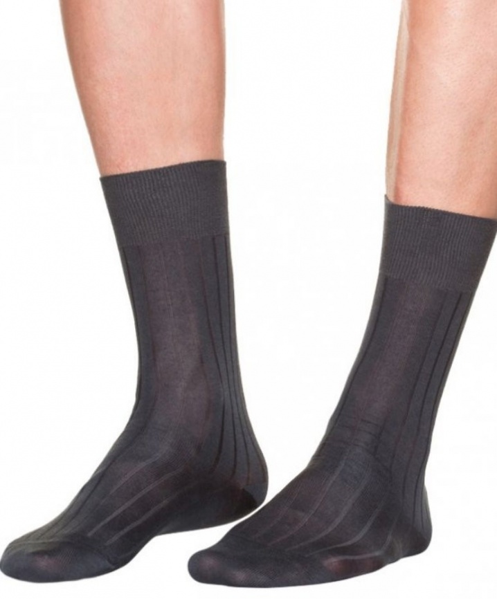 Набор мужских носков DIM Lisle thread (2 пары) (Антрацит) фото 1
