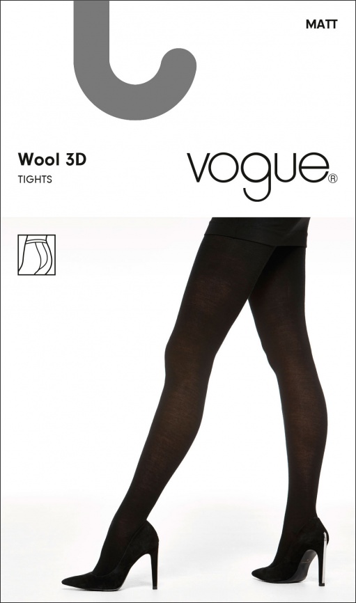 Колготки VOGUE Wool 3D (Grey) фото 1