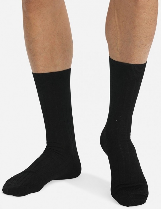 Набор мужских носков DIM Lisle thread (2 пары) (Черный) фото 1