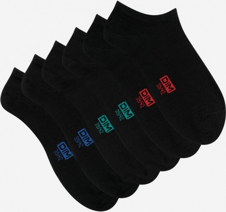 Набор мужских носков DIM Basic Cotton (3 пары) (Черный) фото 2