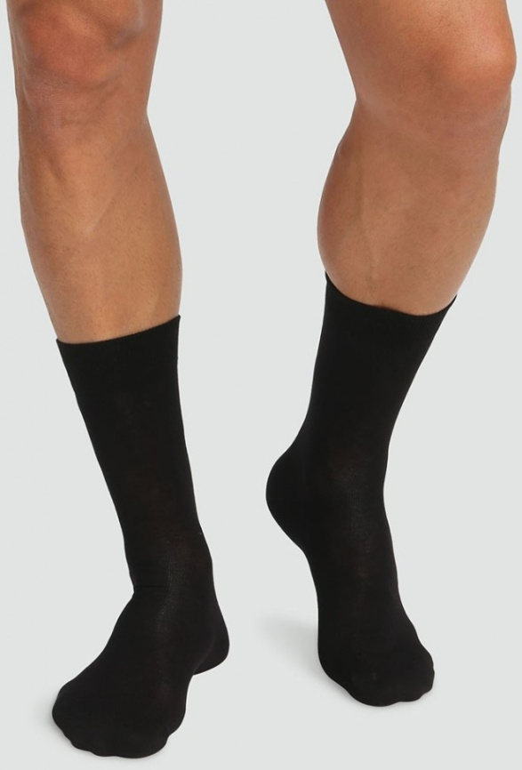 Набор мужских носков DIM Green Bio Ecosmart (2 пары) (Черный) фото 1