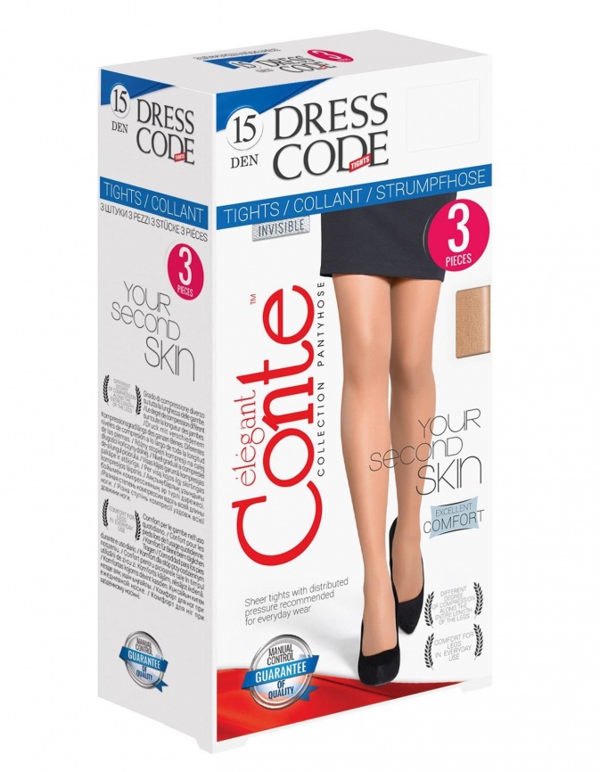 Колготки CONTE Dress code 15 (3 пары) (Bronz) фото 3