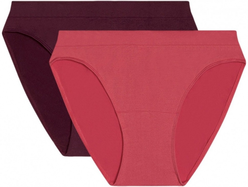 Набор женских трусов-слипов DIM EcoDIM (2шт) (Розовый/Фиолетовый) фото 1