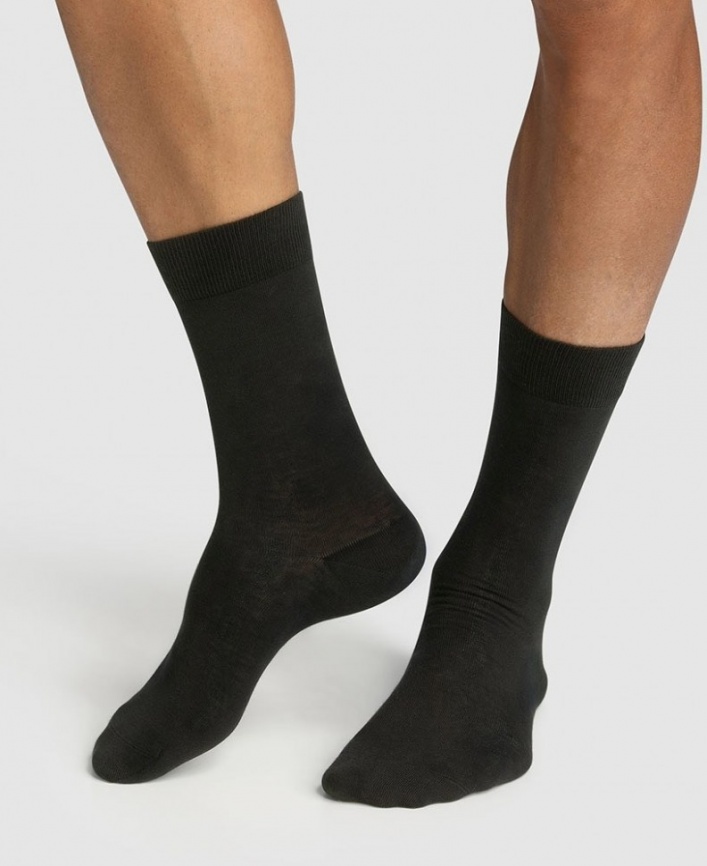 Набор мужских носков DIM Green Bio Ecosmart (2 пары) (Антрацит) фото 1