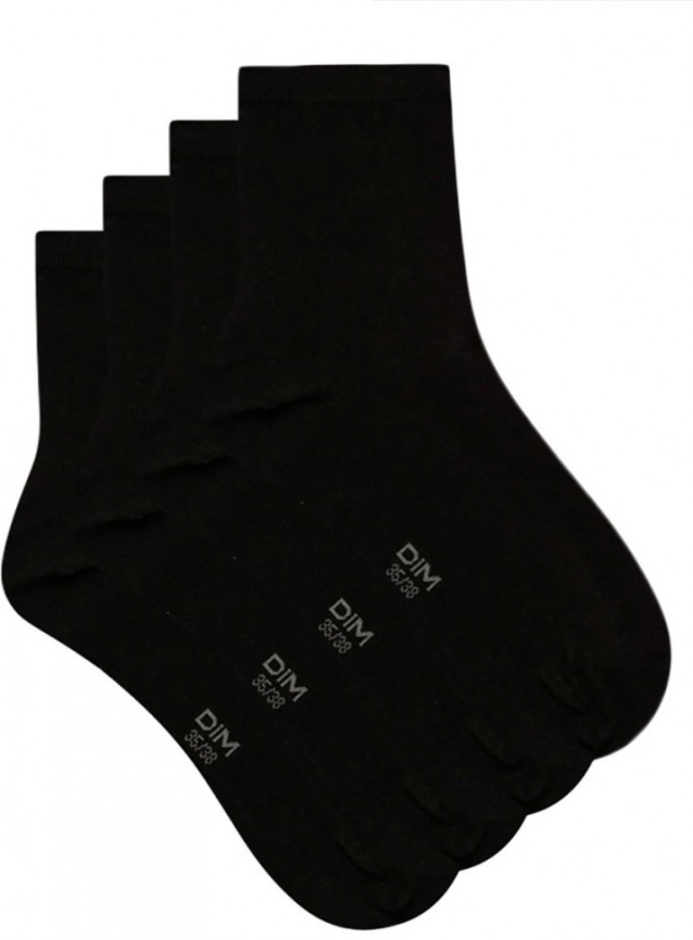 Набор женских носков DIM Pur Cotton (2 пары) (Черный) фото 2