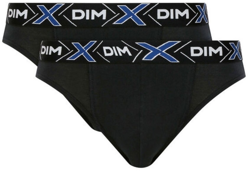 Набор мужских трусов-слипов DIM X-Temp (2шт) (Черный/Черный) фото 1
