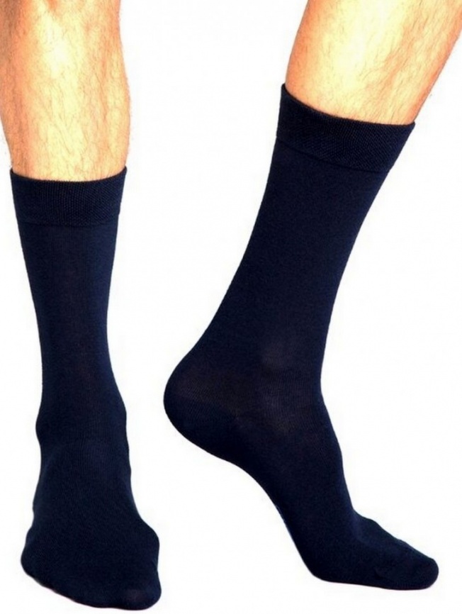 Набор мужских носков DIM Basic Cotton (3 пары) (Синий) фото 1