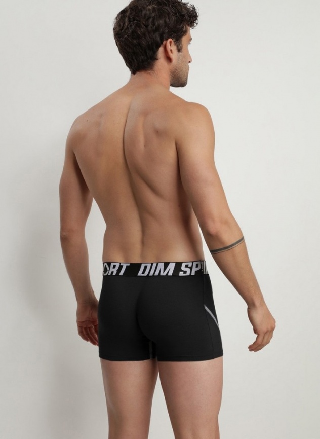 Набор мужских трусов-боксеров DIM Sport (3шт) (Черный) фото 3