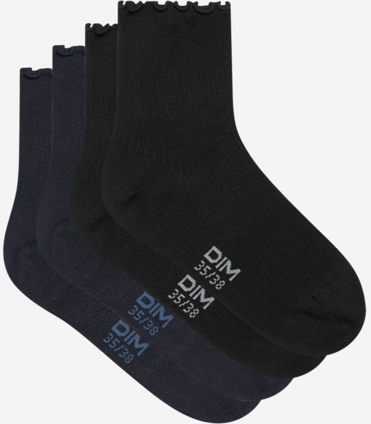Набор женских носков DIM Dim Modal (2 пары) (Черный/Синий) фото 2
