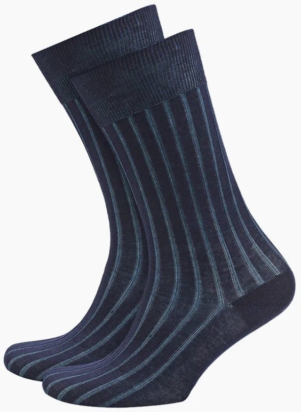 Набор мужских носков DIM Lisle thread (2 пары) (Синий) фото 2
