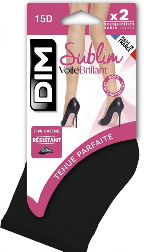 Набор женских носков DIM Sublim 14 (2 пары) (Черный) фото 2
