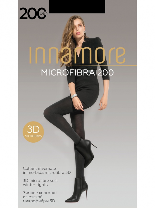 Колготки INNAMORE Microfibra 200 (Nero) фото 2