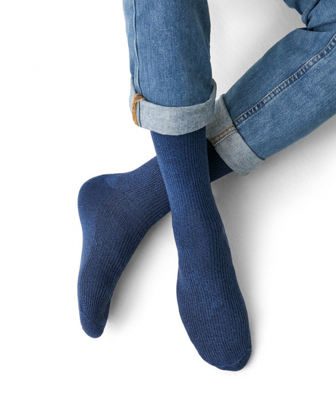 Мужские носки OMSA Classic (Blu Melange) фото 3